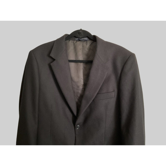 Oak Creek Black Lambs Wool Blazer 40R Two-Button Jacket Made in South Africa - Picture 11 of 14